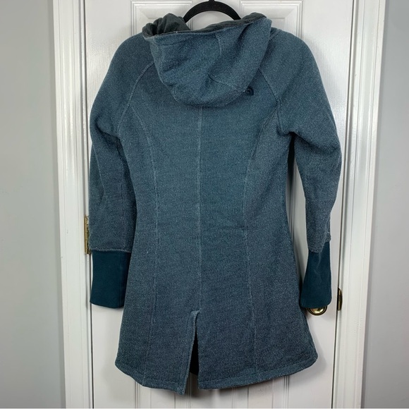 The North Face Dionne Plush Coat Sweater Jacket Full Zip Gray Hooded - Picture 2 of 5